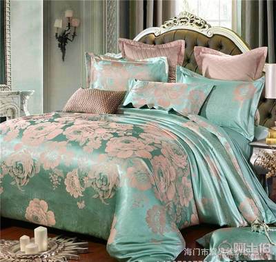 高品质舒适体验 戴贝妮全棉贡缎提花四件套，优质床上用品批发优选